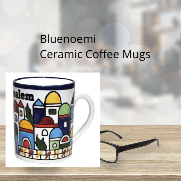 Large Mugs Handpainted Ceramics - Bluenoemi