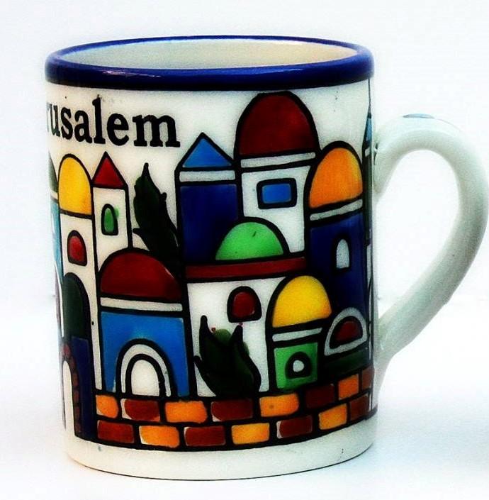 Large Mugs Handpainted Ceramics - Bluenoemi