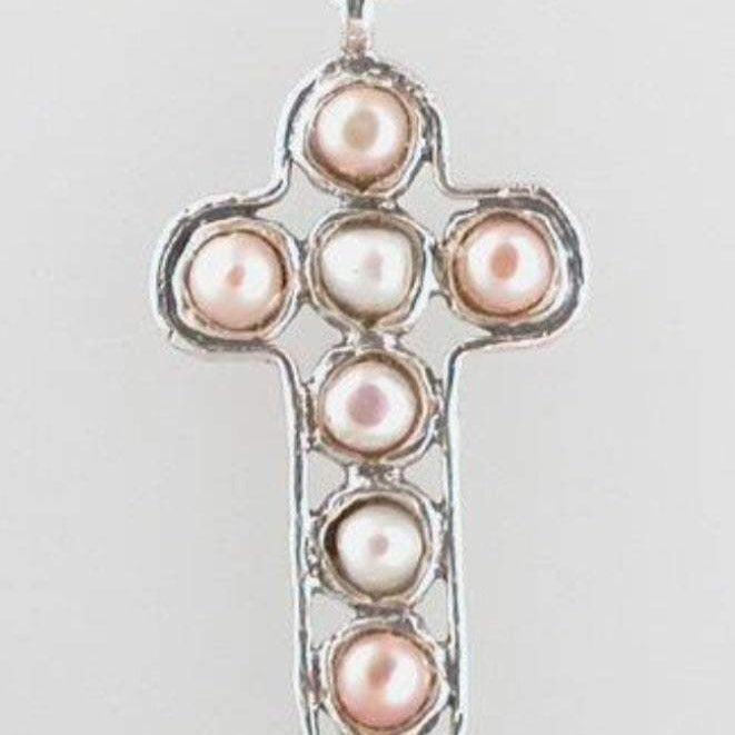 Holy land jewelry, Holy Land Cross necklace, Christian Cross Sterling Silver cross - Bluenoemi