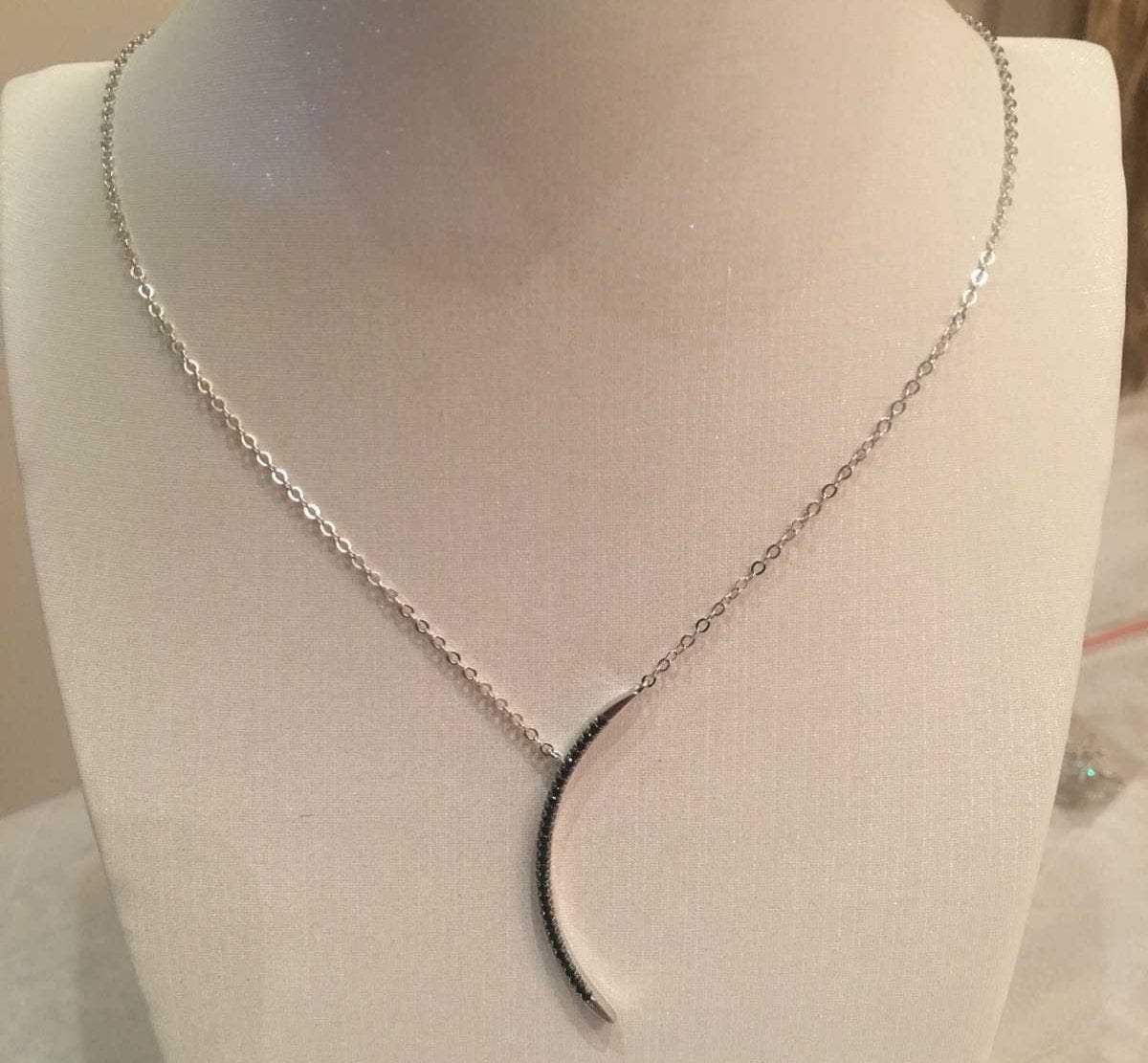 Necklace for woman Sterling CZ zircons on Silver - Bluenoemi