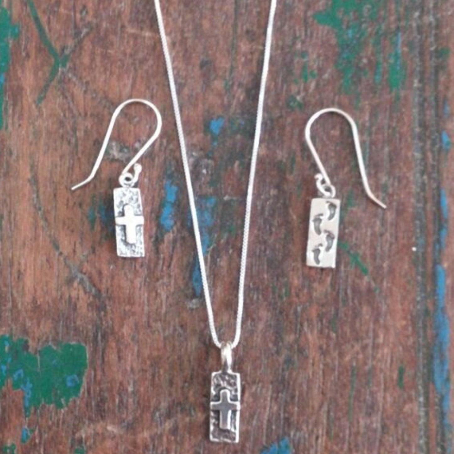 Sterling Silver cross earrings from the Holy Land Christmas gift for her - Bluenoemi