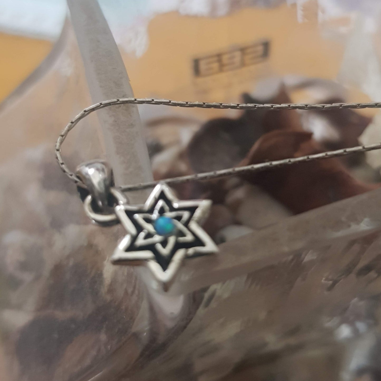 Sterling Silver Magen David Necklace Star of David pendant - Bluenoemi