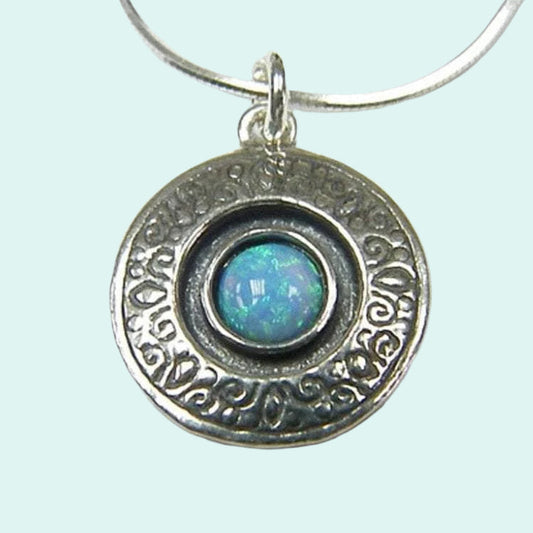 Necklace 925 Sterling Silver opal, necklace for woman, hippie necklace - Bluenoemi