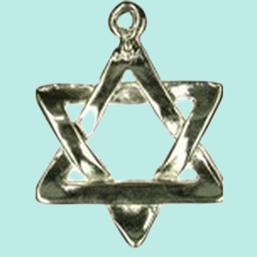 Star of David charms lot 10 Israeli charms for making jewelry antique silver plated - Bluenoemi