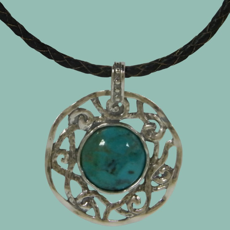 Sterling Silver necklace gift for her with Turquoise / Gemstones - Bluenoemi