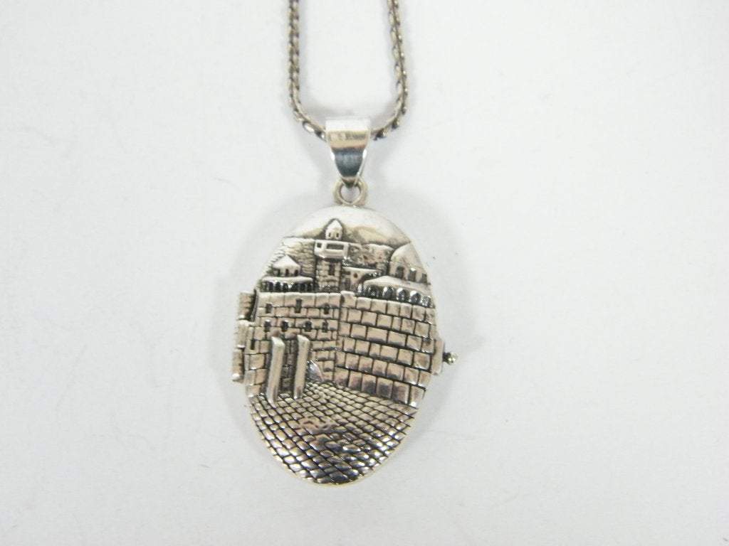 Sterling Silver necklace with Jerusalem view - Bluenoemi