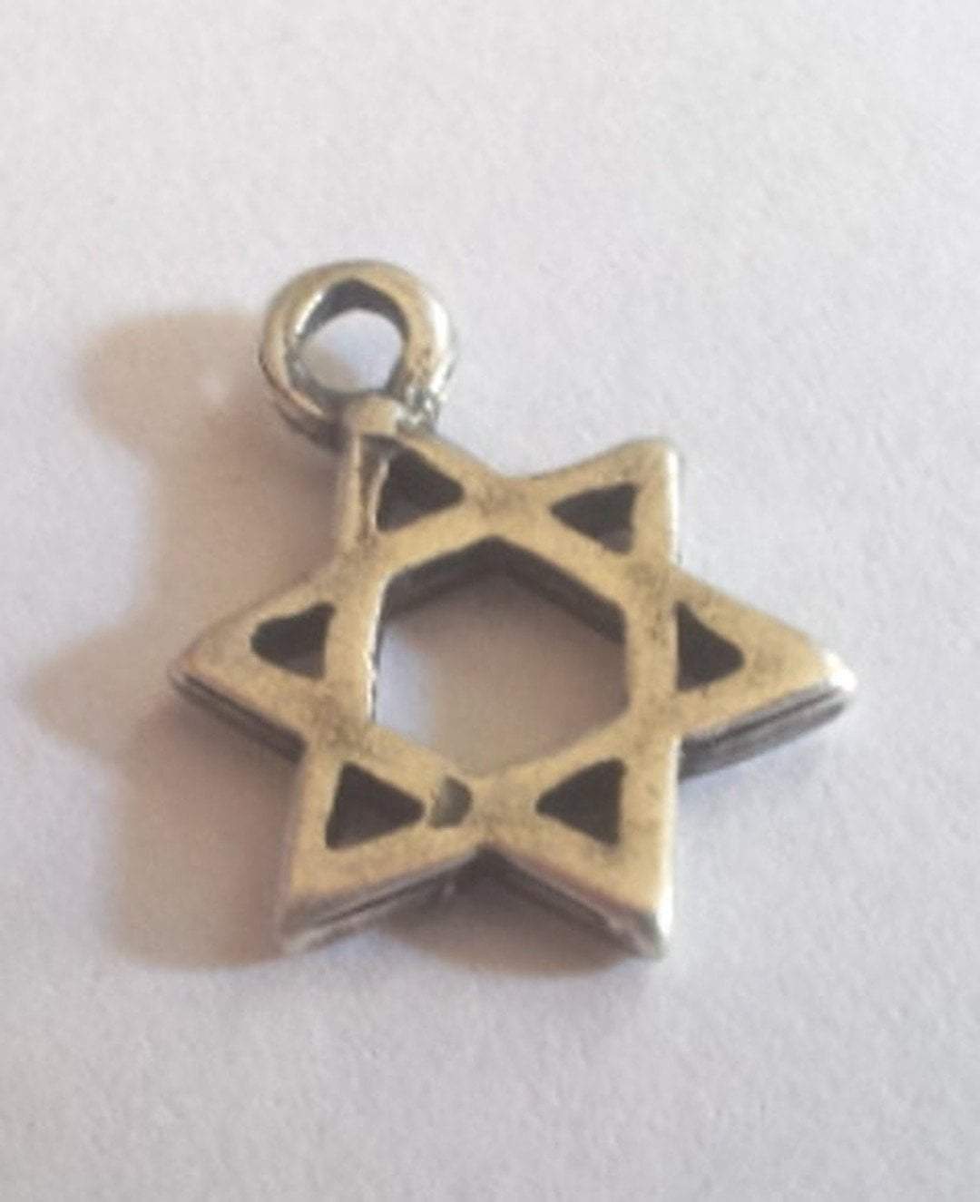 Bluenoemi Jewelry Pendants silver Lot 10 Israeli star of David  charms for making jewelry antique silver plated.