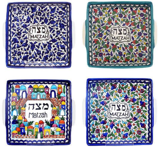 Passover Matza Plate for the Table - Bluenoemi