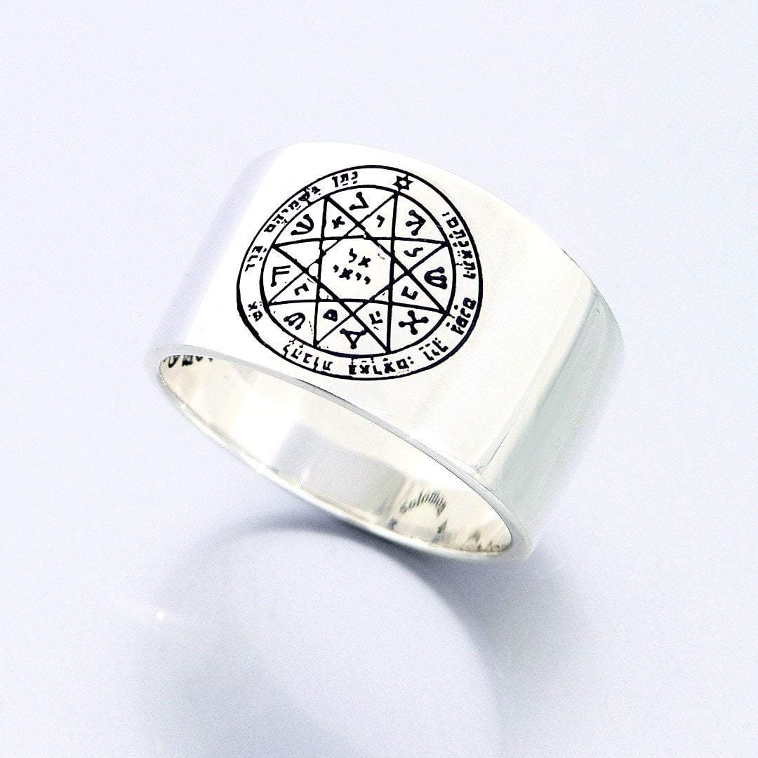 Sterling silver ring Solomon seals rings for guarding and protection - Bluenoemi