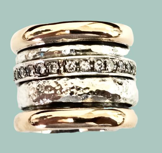 Wedding Rings Eternity Band Meditation Ring for Woman Spinner Ring Fidget Rings - Bluenoemi