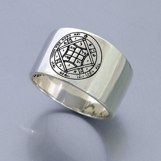 Israeli Jewelry Seal of Solomon Ring for Love, Sterling Silver king Solomon's ring for Woman. Anillo de Salomon - Bluenoemi