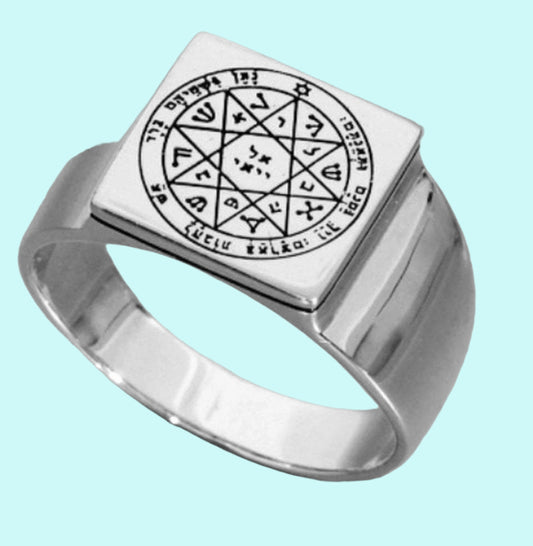 Solomon Seal Ring for Man for Guarding and Protection - Sceau de Salomon Protection. - Bluenoemi