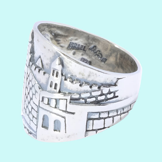 Bluenoemi Sterling Silver Ring for Woman and Man with Jerusalem View - Bluenoemi