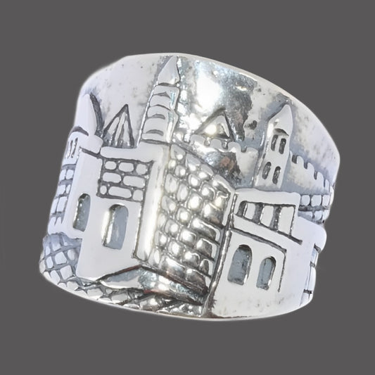 Bluenoemi Sterling Silver Ring for Woman and Man with Jerusalem View - Bluenoemi