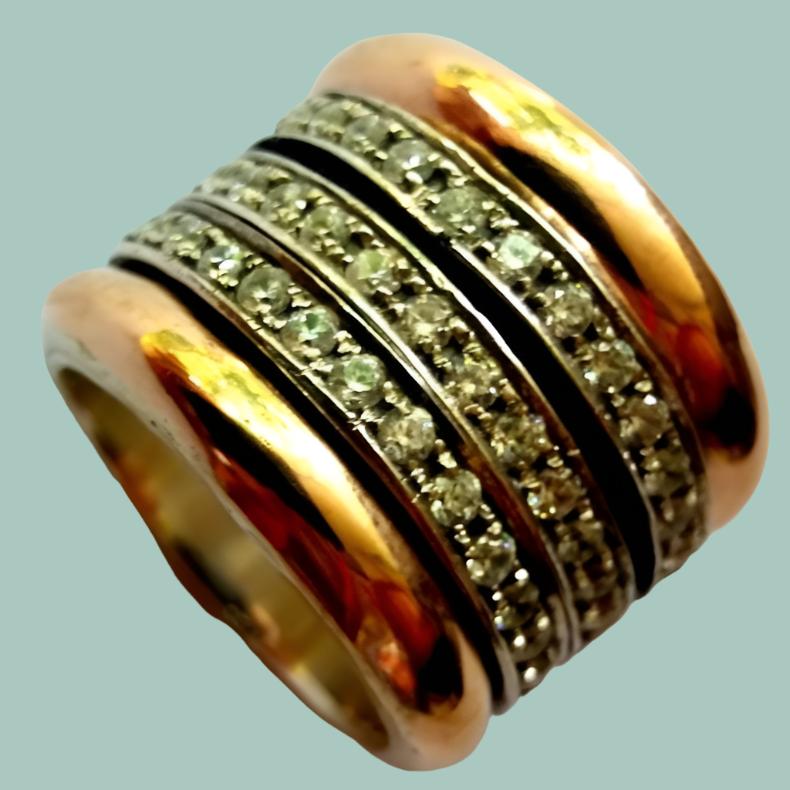 Bluenoemi Jewelry Rings Handmade meditation ring for woman, designer Israeli Jewelry Spinner Ring