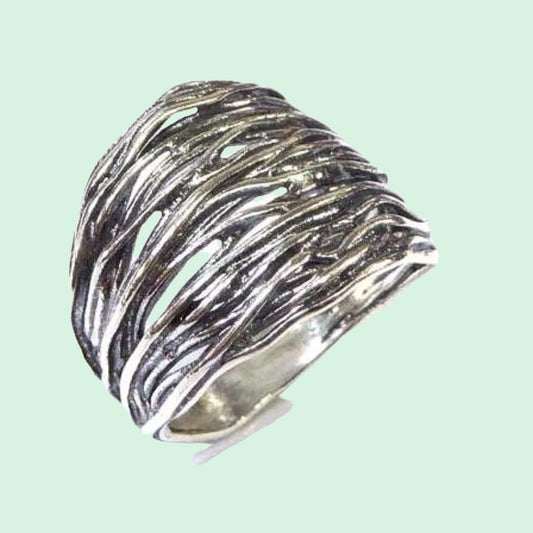 Sterling silver ring for woman, bohemian rings, Israeli jewelry, 925 silver ring - Bluenoemi