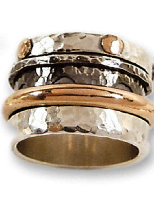 Spinner Ring for Woman & Man / Spinning Ring Silver Rose gold - Bluenoemi