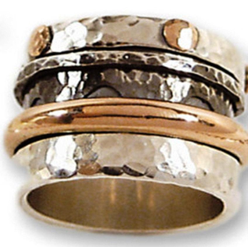 Spinner Ring for Woman & Man / Spinning Ring Silver Rose gold - Bluenoemi