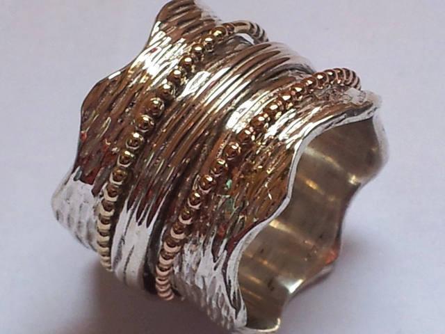 Spinner Ring rings silver gold spinner rings Israeli Meditation rings - Bluenoemi