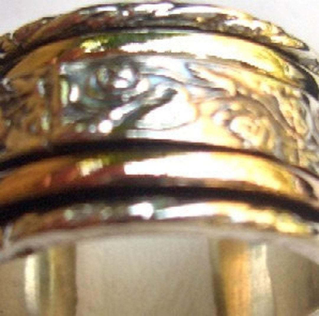 Spinner ring silver gold designer jewelry Israeli rings " Meditation rings" - Bluenoemi