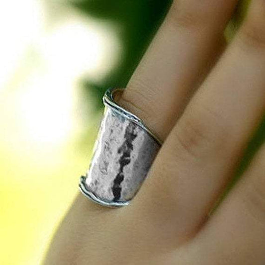 Bohemian Bliss: Sterling Silver Ring – Embrace Artistic Elegance - Bluenoemi