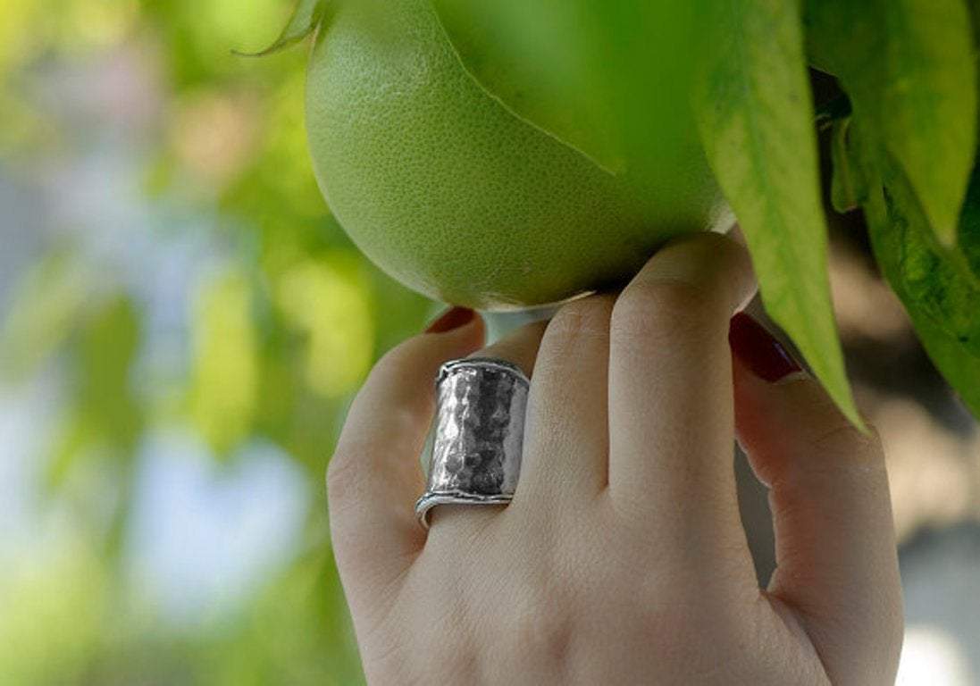 Bohemian Bliss: Sterling Silver Ring – Embrace Artistic Elegance - Bluenoemi