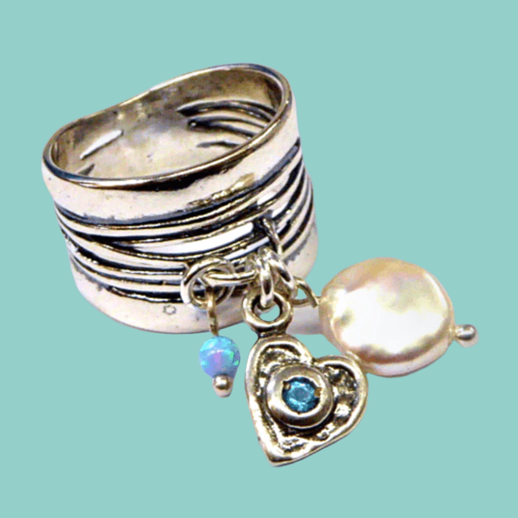 Israel Sterling Silver Rings for women with charms - Bluenoemi