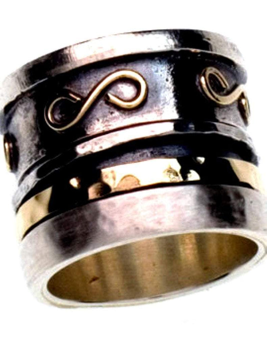 Spinner ring man / spinner ring woman / silver gold 9ct /Sterling Silver .925 - Bluenoemi