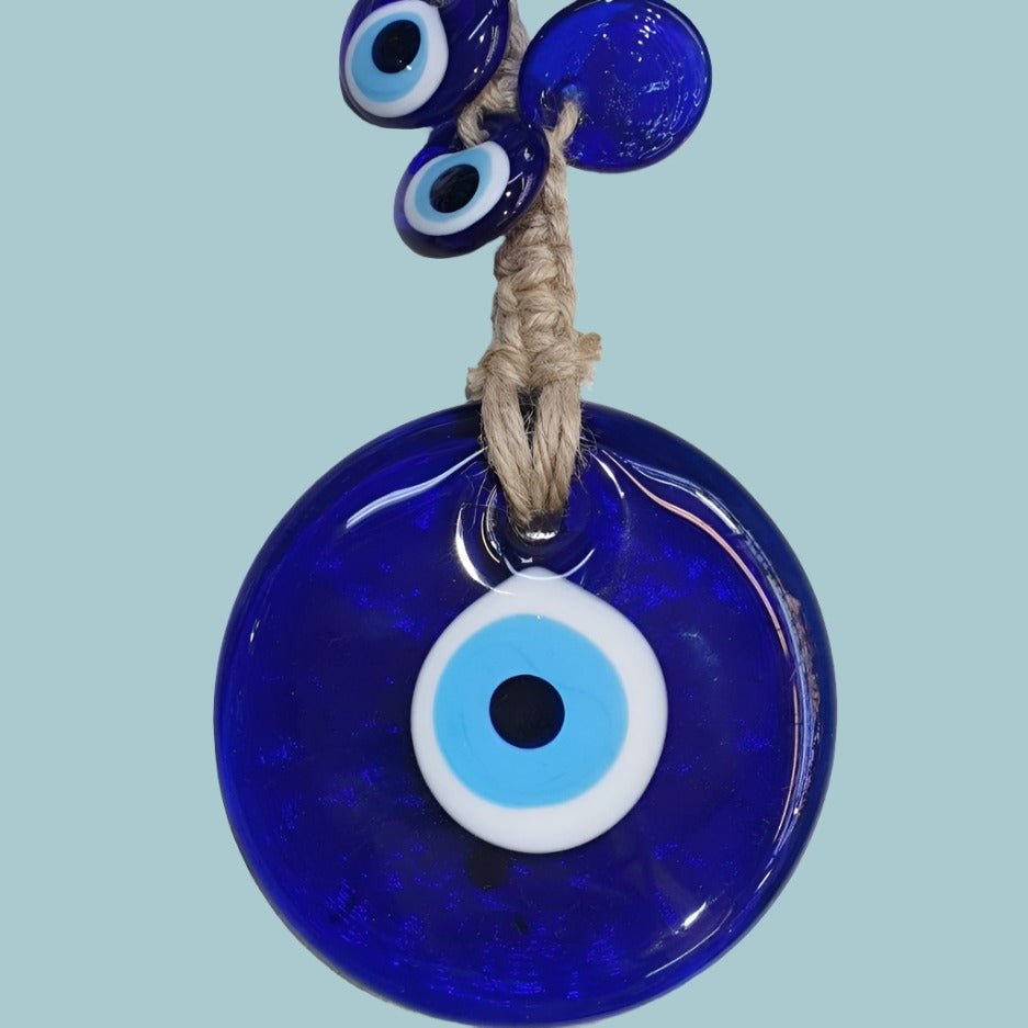 Bluenoemi Blue Eye Glass Bead Souvenir for Protection Wall Hanging with Small Eye Beads - Bluenoemi