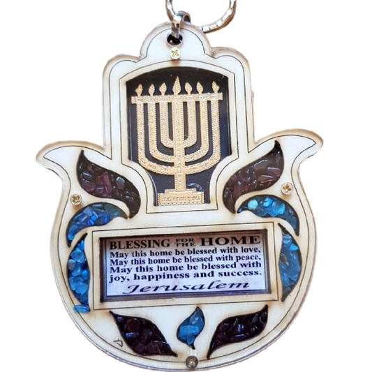 Menorah Hamsa Gifts Fatima Hand Home Blessing - Bluenoemi