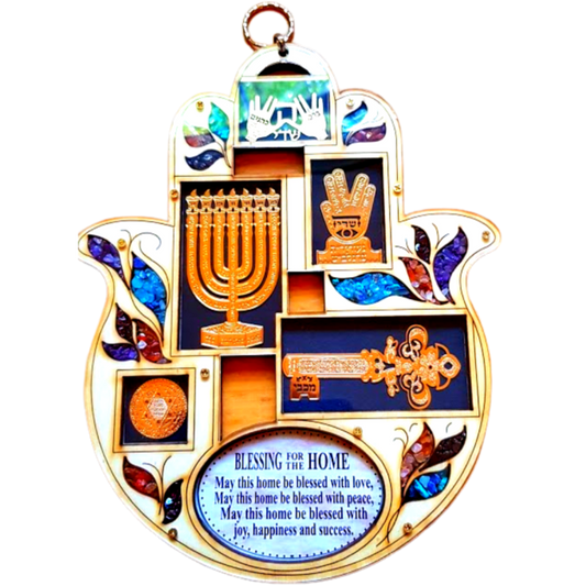 Bluenoemi Menorah Hamsa Gifts Hand Home Blessing - Bluenoemi