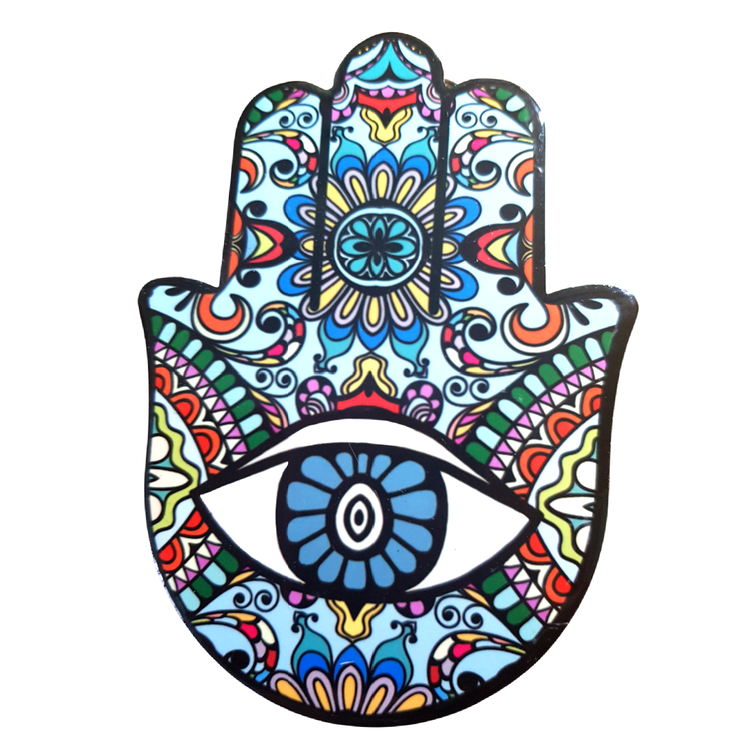 Evil eye blue glass Hamsa Blessing for Home Protection - Bluenoemi