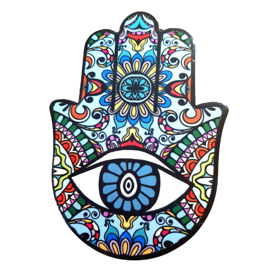 Evil eye blue glass Hamsa Blessing for Home Protection - Bluenoemi