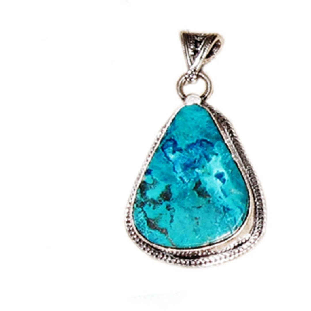 Necklace Fashion turquoise , stunning sterling silver necklace , pendant turquoise stone - Bluenoemi