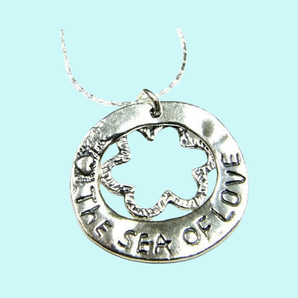 Sterling Silver necklace "the sea of love" designer jewelry - Bluenoemi