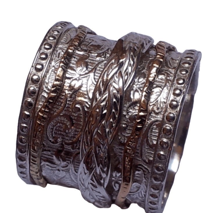 Spinner Ring for Woman Israeli spinner rings- Unisex - Silver Gold - All Sizes - Bluenoemi