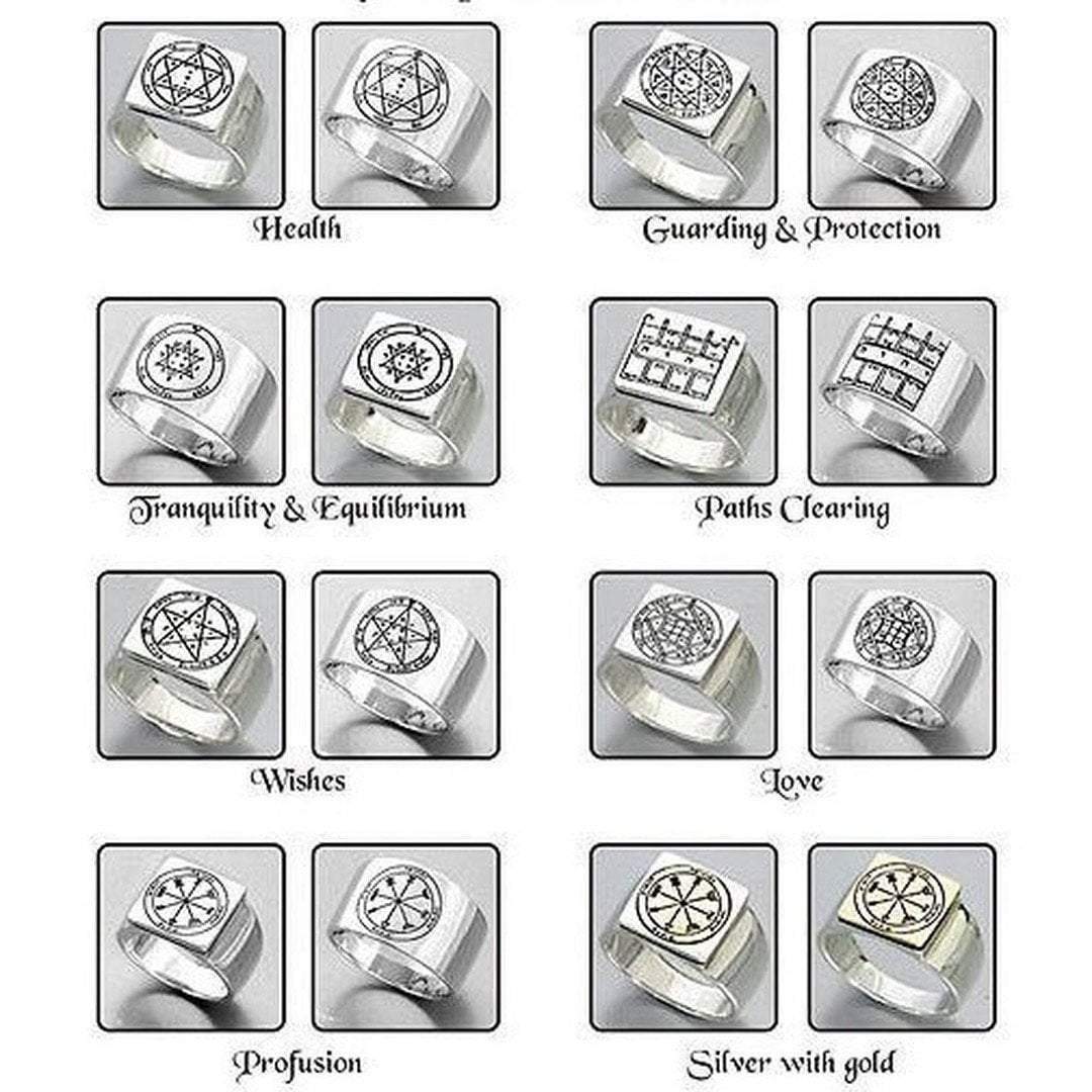 Solomon Seal Ring Kabbalah Health Ring for Woman. - Bluenoemi