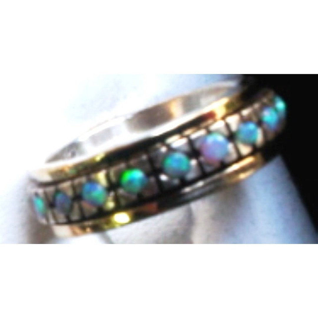 Bluenoemi Rings Spinning ring spinner ring set with semi precious stones garnets cz zircons opals or turquoises