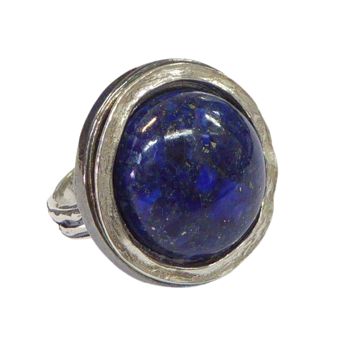 Sterling Silver 925 Ring set with Lapis / Turquoise / Onyx / Mother of Pearl - Bluenoemi