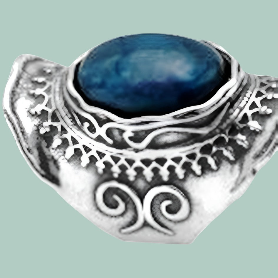 Sterling silver ring Labradorite/ Kyonite / Onyx/ Turquoise on sterling silver ring. - Bluenoemi