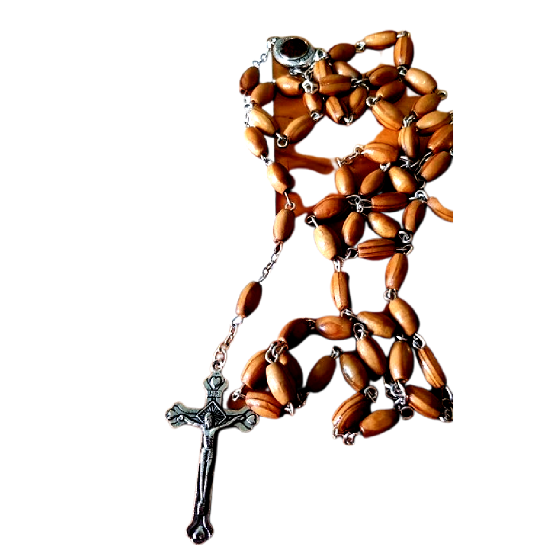 Holy Land Rosary Bethlehem Rosary Olive Wood Beads - Bluenoemi