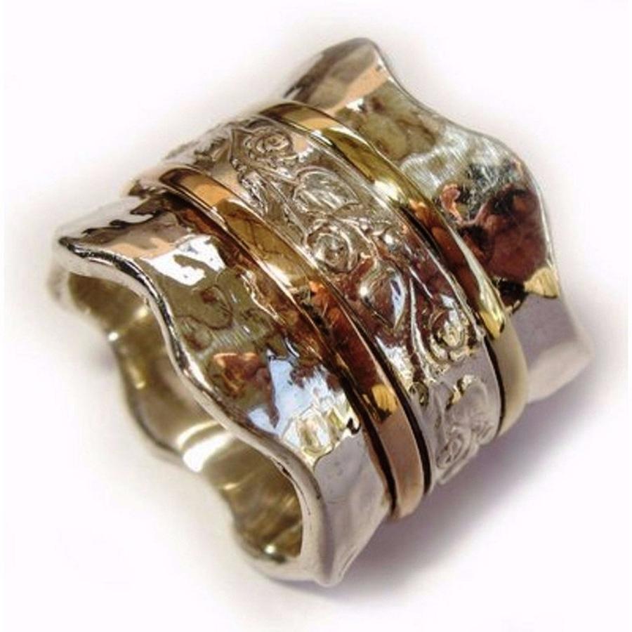 Jewelry made in Israel Spinner Ring for Woman spinning band- Woman - Silver Gold - All Sizes Exquisite spinning rings ladies jewellery. - Bluenoemi