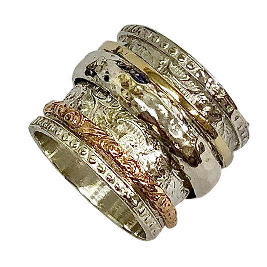 Israeli jewelry sites Spinner Ring for Woman / Man . Fidget Ring. - Bluenoemi