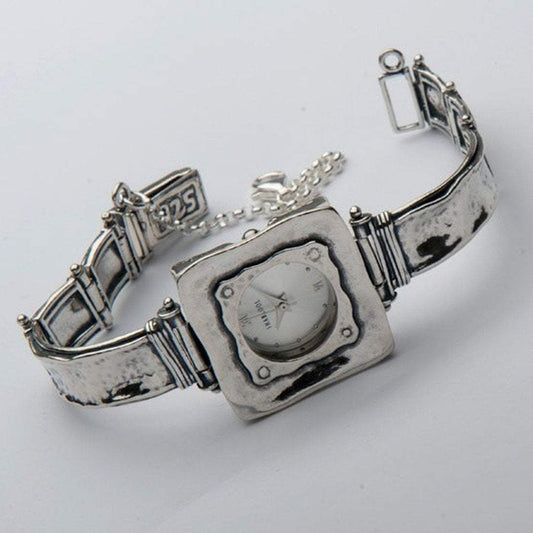 Handcrafted Sterling Silver 925 Bracelet Watch for woman Japanese Myota NEW - Bluenoemi