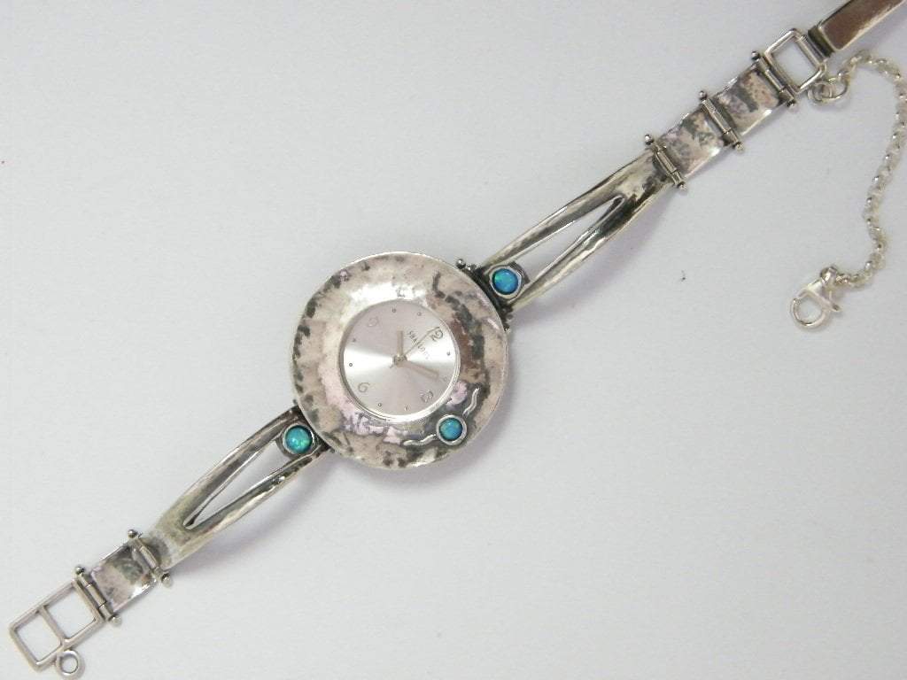 Sterling Silver Watch. Handcrafted Sterling Silver 925 Bracelet Watch. Japanese movement - Bluenoemi